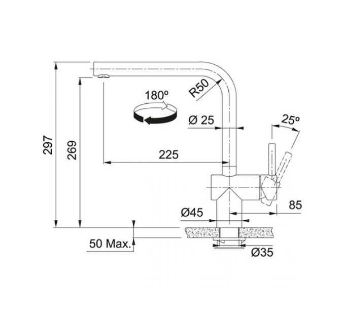 Смеситель Franke Atlas Neo Sensor, нерж. сталь (115.0625.489)