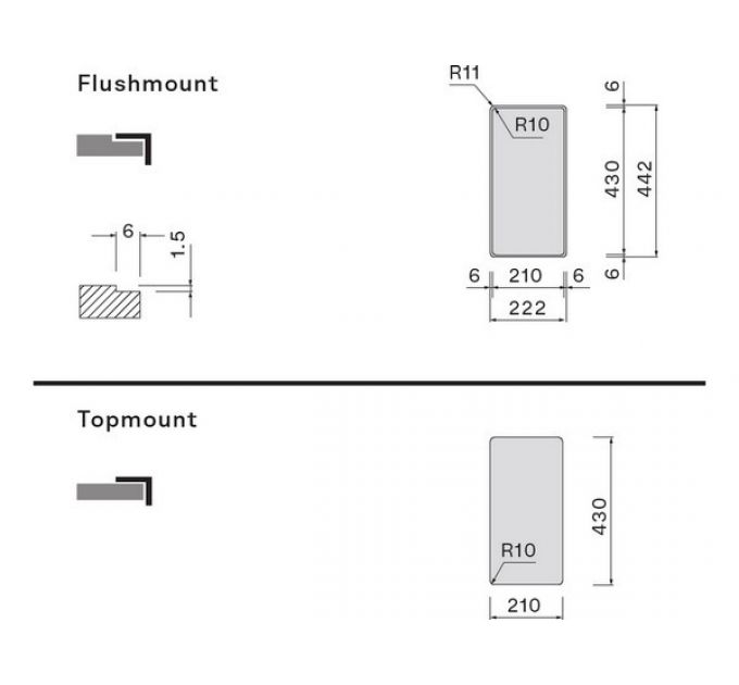 Мойка Falmec Como 18 (врезной монтаж)