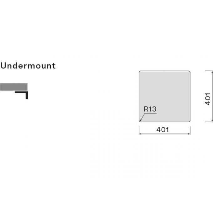 Мойка Falmec Como 40 (подстольный монтаж)