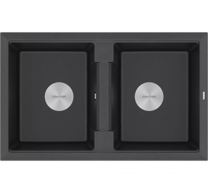 Мойка Paulmark Tandem 80/2 PM238150-BL, черный гранит