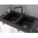 Мойка Paulmark Tandem 80/2 PM238150-BL, черный гранит