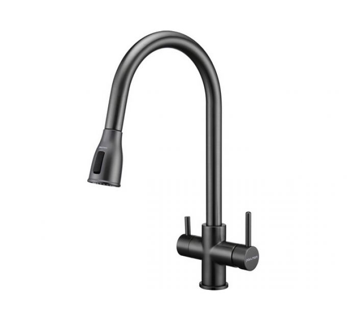 Смеситель Paulmark Lange La214212-GM, вороненая сталь