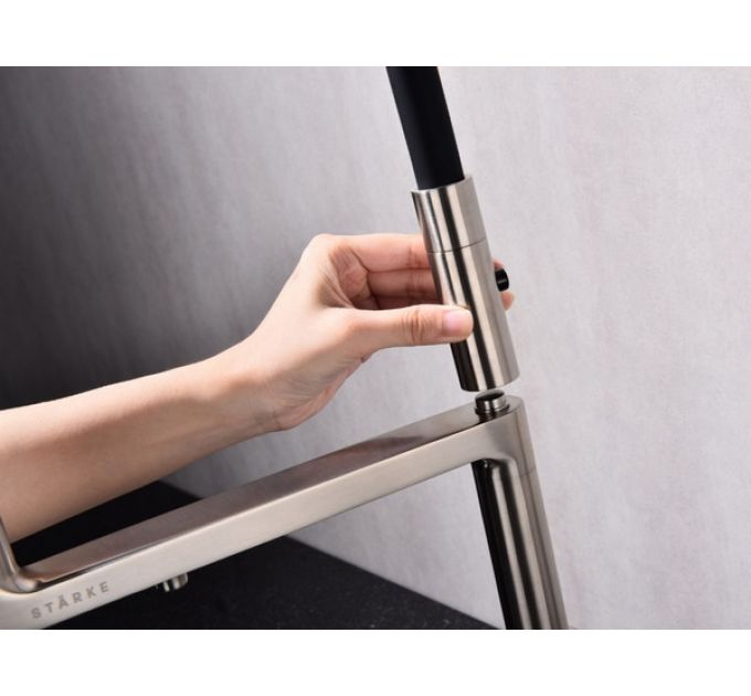 Смеситель Paulmark Tornado To213402-BS (NI), брашированная сталь (никель)