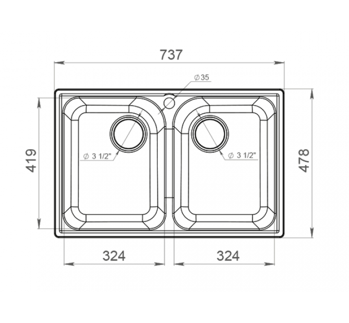 Мойка GRANFEST GF-Z15 серый