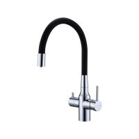 Смеситель Paulmark Salix Sa213419-CR, хром, черный шланг