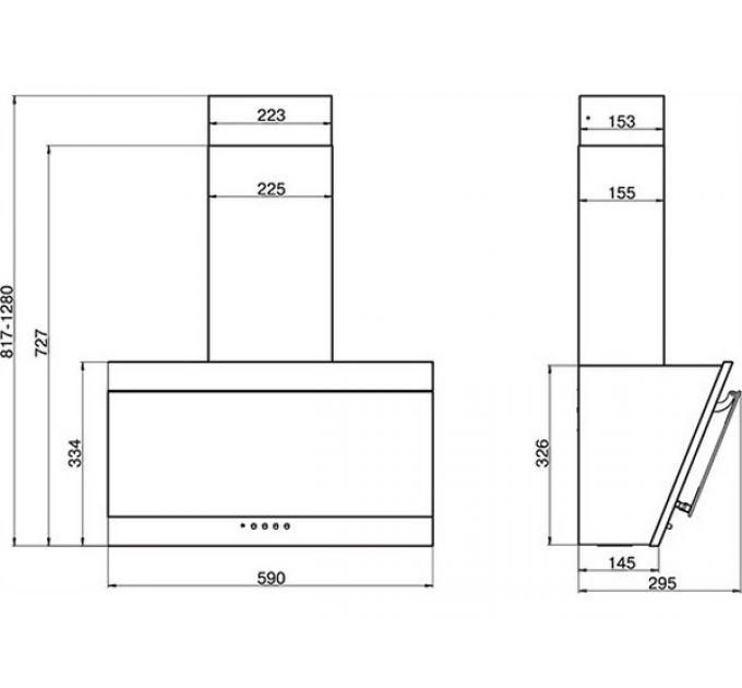 Вытяжка Elikor Сапфир 60П-430-К3Д белый/белое.стекло