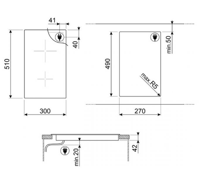 Варочная панель SMEG SE232TD1 электрическая