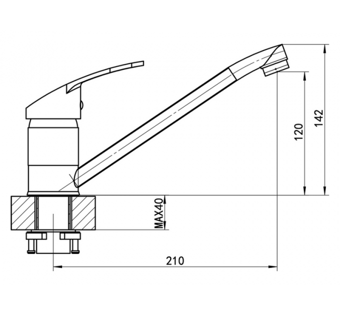 Смеситель Florentina Тара антрацит