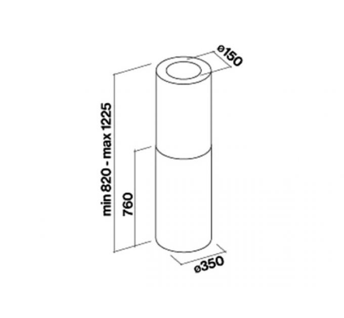 Вытяжка Falmec POLAR EVO ISOLA BLACK 35