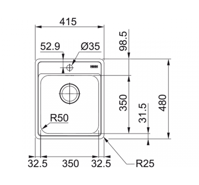 Мойка Franke BCX 610-42 TL, стоп-вент. (101.0689.880)