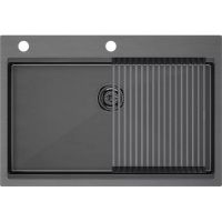 Мойка Paulmark Kroner-pro 75 PM707551-GM, вороненая сталь