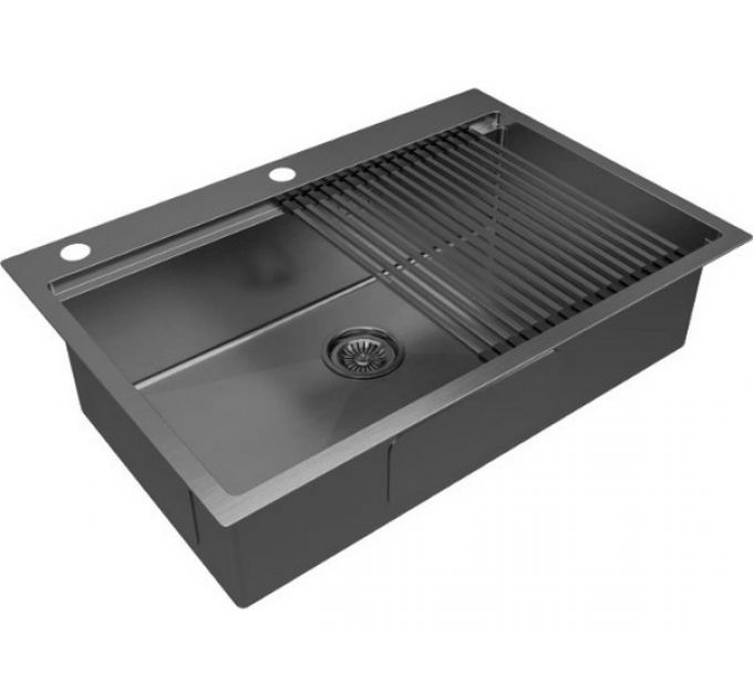Мойка Paulmark Kroner-pro 75 PM707551-GM, вороненая сталь