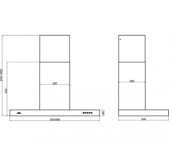 Вытяжка Elikor Опал 90Н-650-Э3Д нержавеющая сталь