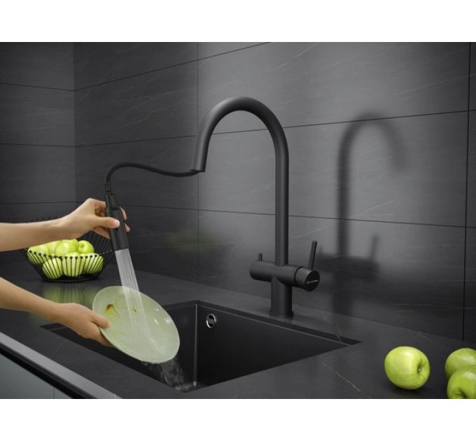 Смеситель Kuchenstern BRUNN-FS черный