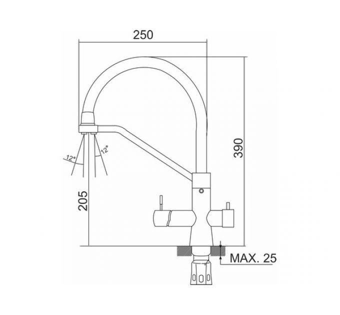 Смеситель Handmade SUS127TBL-016F-015, черный/черный