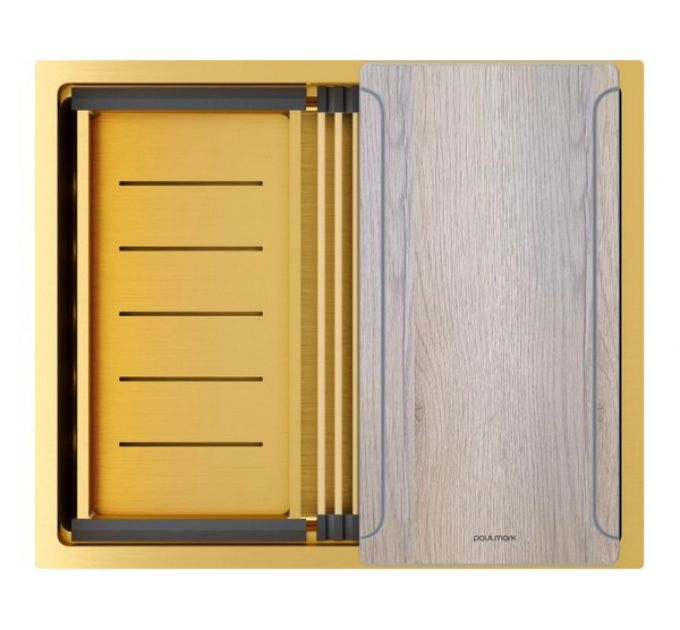 Мойка Paulmark Next-multi sink 54 uni PM785445-BG, брашированное золото