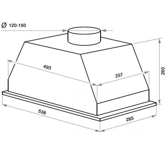 Вытяжка MAUNFELD URANIA 53 нержавеющая сталь