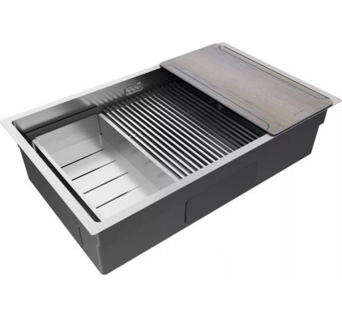 Мойка Paulmark Next-multi sink 74 uni PM787445-BS, брашированная нерж. сталь