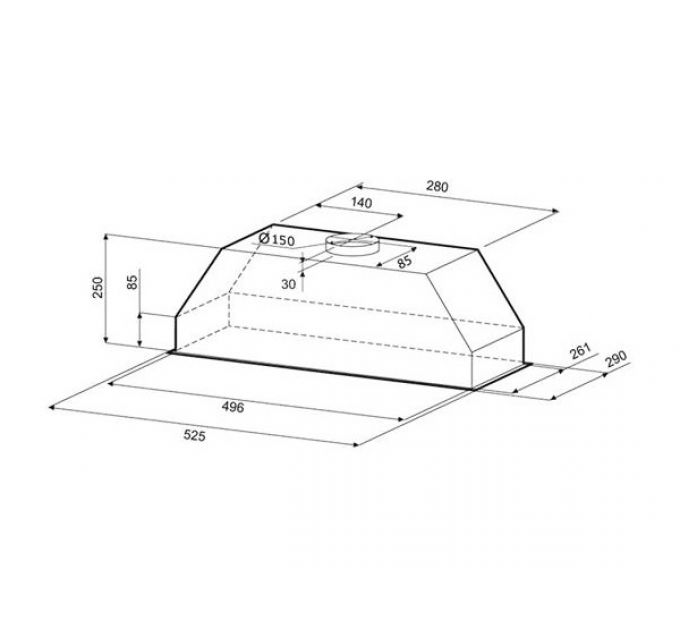 Вытяжка KRONA RUNA 600 inox PB