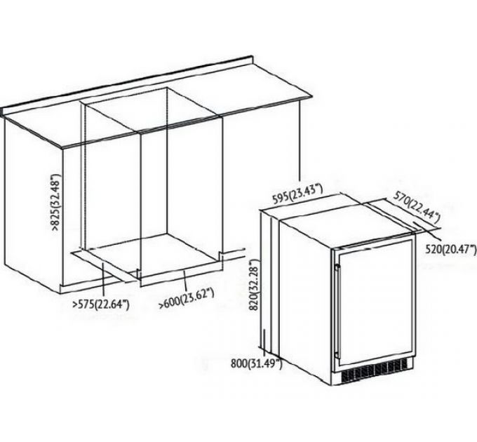 Винный шкаф Kuppersberg RBW 86 встраиваемый