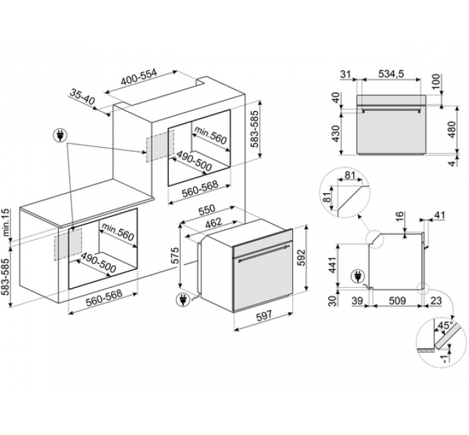 Духовой шкаф SMEG SF6301TN