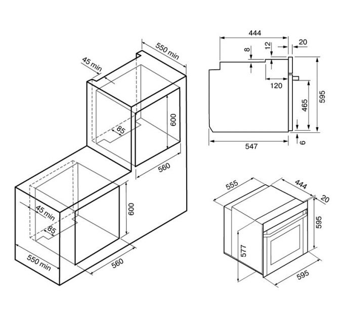 Духовой шкаф KRONA BIRNE 60 BL