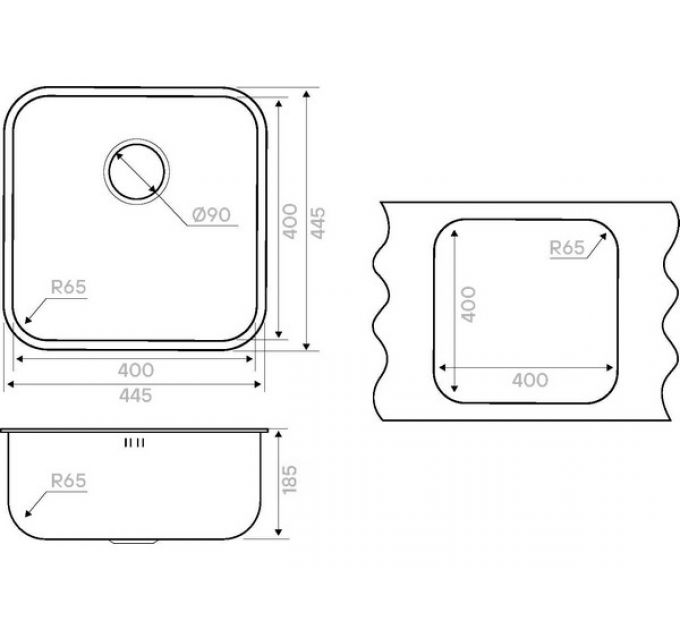 Мойка Kuchenstern RUND 45 нержавеющая сталь