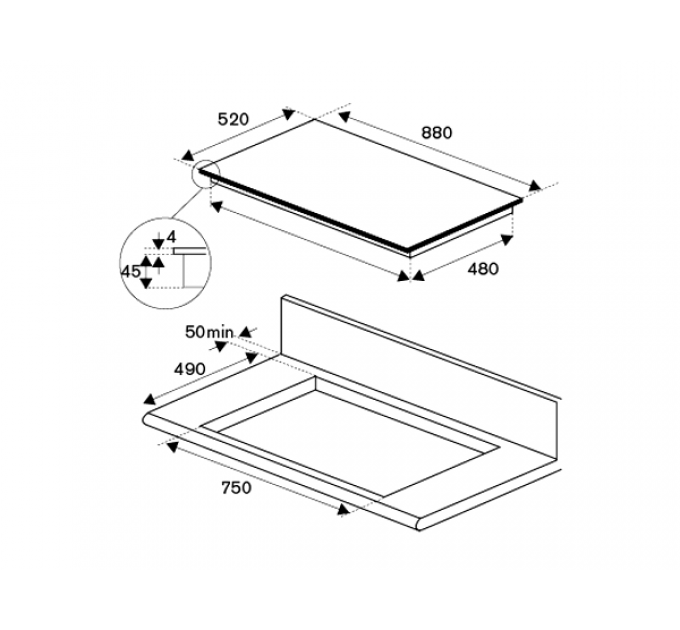 Варочная панель Bertazzoni P906IM3G5NE индукционная