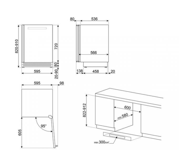 Винный шкаф SMEG CVI338RX3 встраиваемый