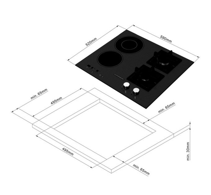 Варочная панель Kuppersberg EGS 600 комбинированная
