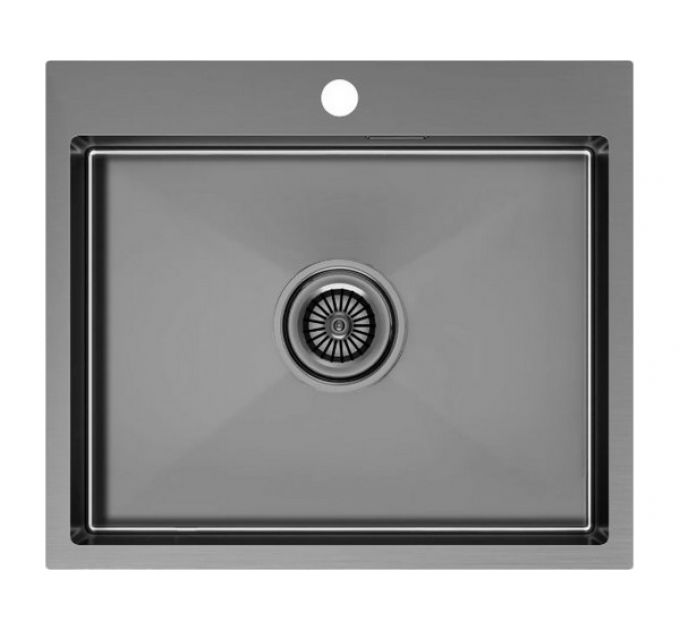 Мойка Paulmark Kroner 59 PM215951-GM, вороненая сталь