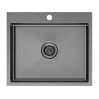 Мойка Paulmark Kroner 59 PM215951-GM, вороненая сталь