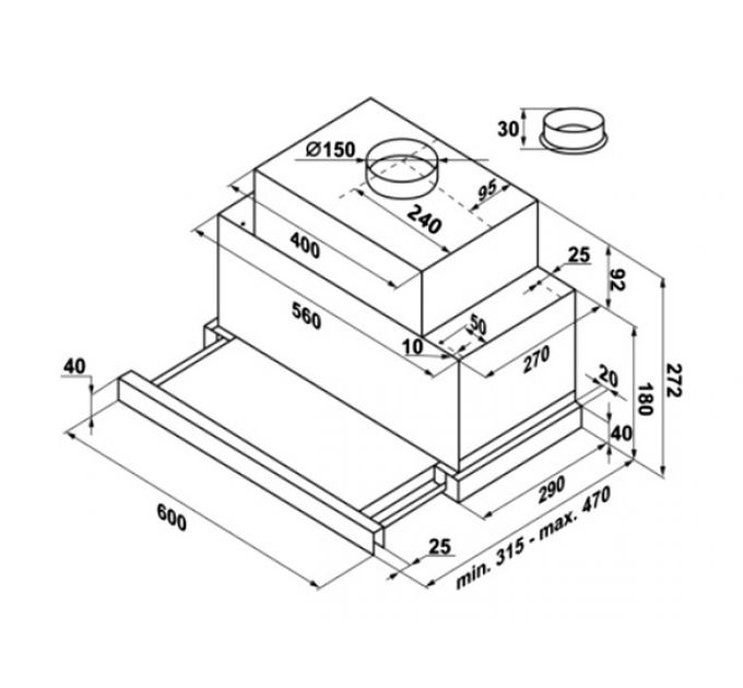 Вытяжка MAUNFELD GALAXY 60 белый