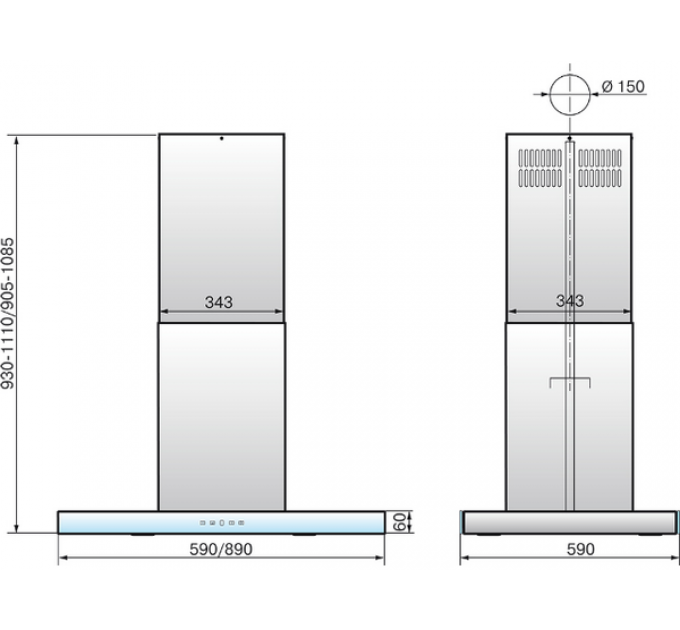 Вытяжка Elikor Агат Island 90Н-1000-Е4Д нерж/черный
