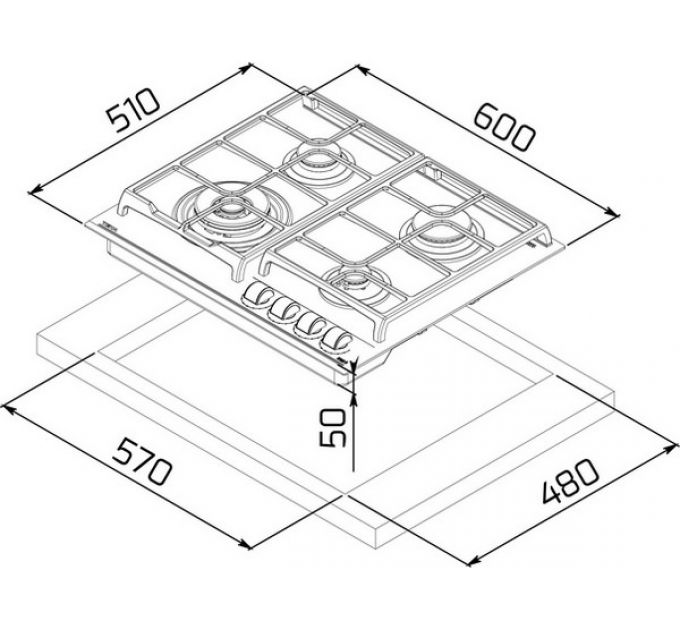Варочная панель Teka GZC 64320 XBC STEAM GREY (112570171) газовая