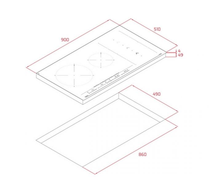 Варочная панель Teka IZS 96700 MST BLACK (112500033) индукционная