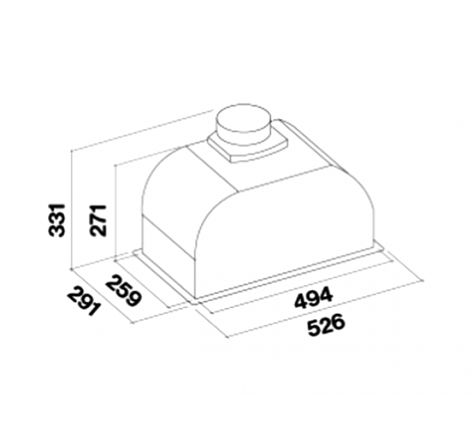 Вытяжка Falmec GRUPPO INCASSO PLUS 50 WH