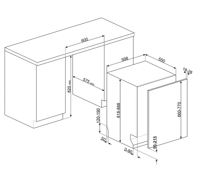 Посудомоечная машина SMEG STL362DQ