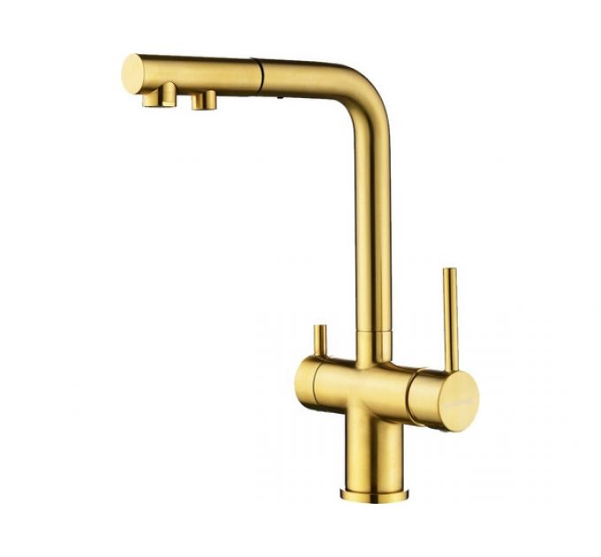 Смеситель Paulmark Serpentine Se213222-BG, брашированное золото