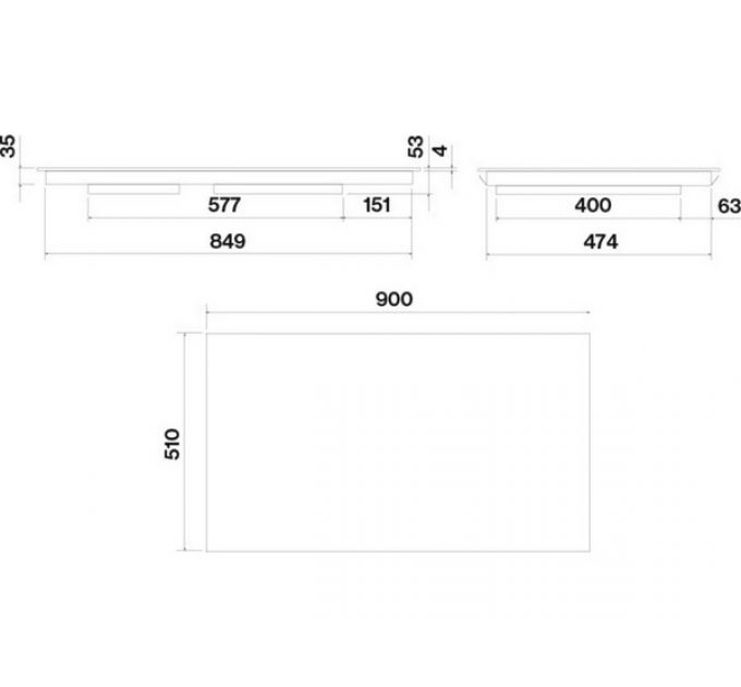 Варочная панель Falmec PIANO INDUZIONE 90x51 индукционная