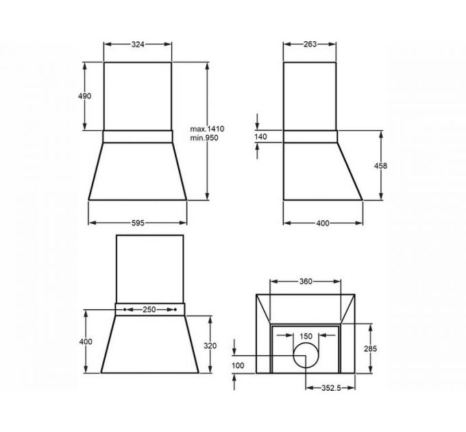 Вытяжка MAUNFELD BERK 60 чёрный антрацит