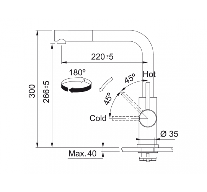 Смеситель Franke Smart Glenda с выдвижным шлангом, нерж. сталь (115.0706.986)