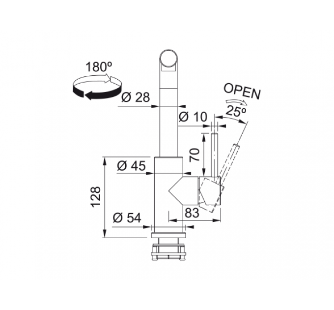Смеситель Franke Smart Glenda с выдвижным шлангом, нерж. сталь (115.0706.986)
