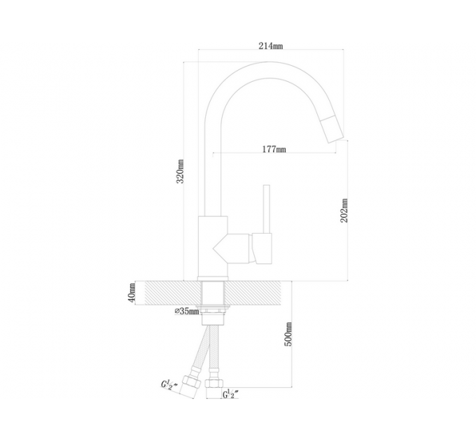 Смеситель Dr.Gans СОЛО графит