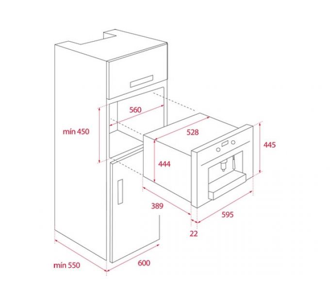 Кофемашина TEKA CLC 855 GM STEAM GREY (111630001) встраиваемая