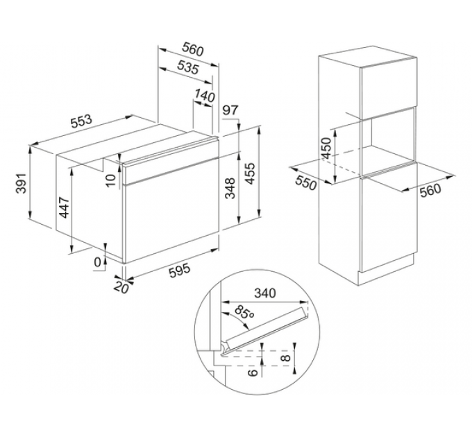 Духовой шкаф Franke FMA 45 MW XS (131.0606.104) компактный с СВЧ