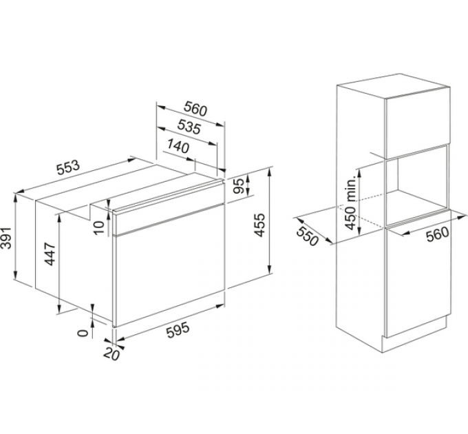 Духовой шкаф Franke FMA 45 MW XS (131.0606.104) компактный с СВЧ