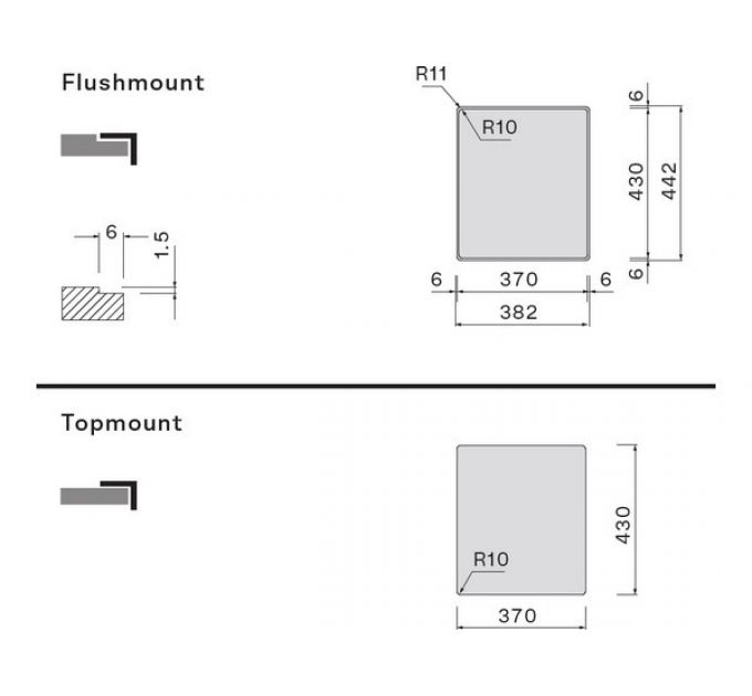 Мойка Falmec Como 34 (врезной монтаж)