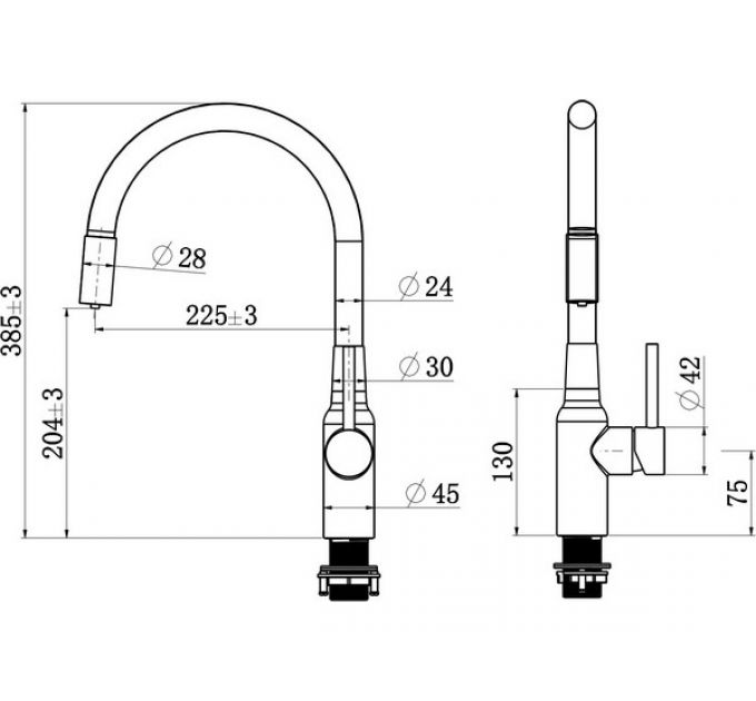 Смеситель Longran Sprint Logic LM219A Black