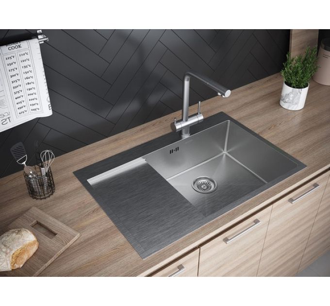 Мойка Paulmark Kroner 78F PM217851-BSR, брашированная нерж. сталь